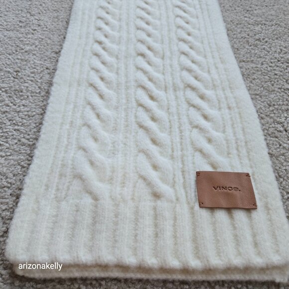 NWT Vince Cable Knit Merino Blend Ivory Thick Scarf - Picture 9 of 14